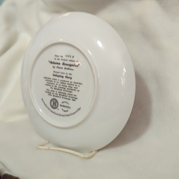 Bradford Collection HORSE PLATE Autumn Renegades Galloping Glory  DeHaan Signed - Picture 5 of 11